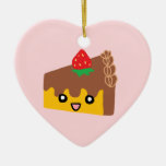 Happy Chocolate Cake Christmas Ornament