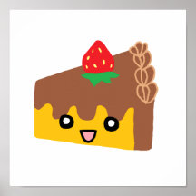 Happy Chocolate Cake Poster