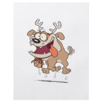 happy christmas bulldog cartoon personalized flyer