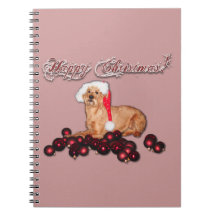 Happy Christmas "Irish Terrier" Spiral Notizbücher