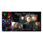 Happy Christmas Photo Card - Black Background