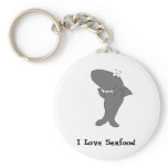 Happy Clapping Cartoon Shark Keychains