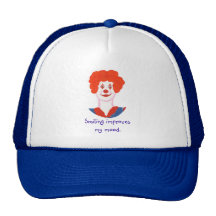 Happy Clown Face, Smiling improves my mood Trucker Hats