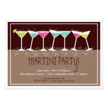 Happy Cocktails Martini Party Invitation