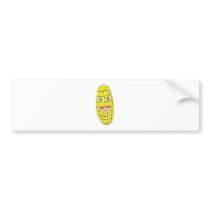 Happy Corn Vegetable Bumper Sticker