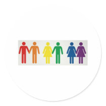 Happy couples round stickers