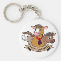 Happy Coworkers Key Chains