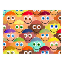 Happy Crowd Post Cards