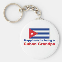 Happy Cuban Grandpa Key Chain