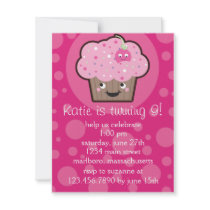 Happy Cupcake Birthday Party Invitation