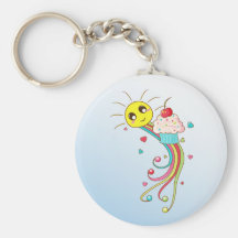 Happy Cupcake Keychain