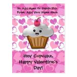 Happy Cupcake Valentine Post Card