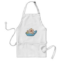 Happy cute baby bath time aprons
