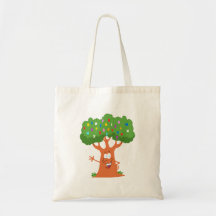 happy cute cartoon abc alphabet tree bags