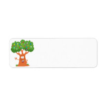 happy cute cartoon abc alphabet tree return address labels