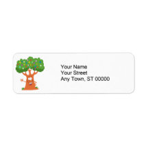 happy cute cartoon abc alphabet tree return address labels