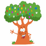 happy cute cartoon abc alphabet tree photo cut outs