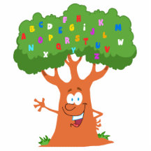 happy cute cartoon abc alphabet tree photo cut outs