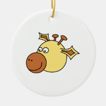 Happy Cute Giraffe. Cartoon Animal. Christmas Ornaments