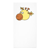 Happy Cute Giraffe. Cartoon Animal. Custom Photo Card