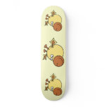 Happy Cute Giraffe. Cartoon Animal. skateboards