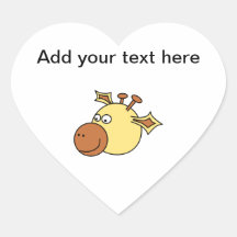 Happy Cute Giraffe. Cartoon Animal. Stickers