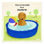 Happy Dog Pool Party Invitation