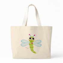 Happy Dragonfly Beach Bag