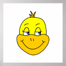 Happy Duck Cartoon. Poster