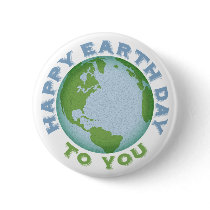 Happy Earth Day Pinback Button