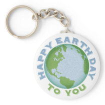 Happy Earth Day Keychains