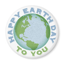 Happy Earth Day Refrigerator Magnets