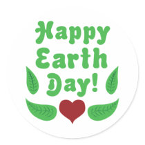 Happy Earth Day! Round Sticker