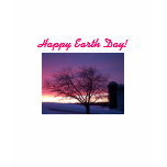 Happy Earth Day!-Sunset Design-T-Shirt