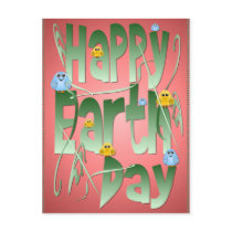 Happy Earth Day with Birds Postcard