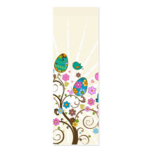 Happy Easter Abstract Bookmark Business Card Templates