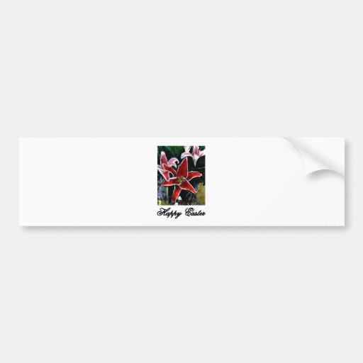 Happy Easter b Black Tiger Lily The MUSEUM Zazzle Bumper Sticker