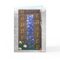 Happy Easter - Blue Dephinium Card