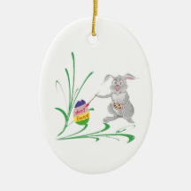 happy easter Bunny Christmas Ornaments