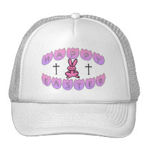 Happy Easter Bunny & Cross Trucker Hats