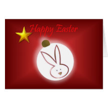 Happy Easter bunny rabbit easter eggs hare hoppy Greeting Card