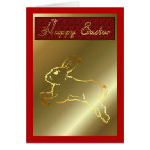 Happy Easter bunny rabbit easter eggs hare hoppy Card