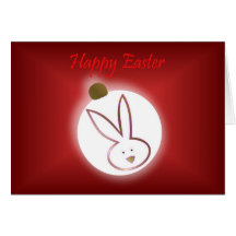 Happy Easter bunny rabbit easter eggs hare hoppy Card