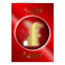 Happy Easter bunny rabbit easter eggs hare hoppy Cards