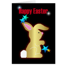 Happy Easter bunny rabbit easter eggs hare hoppy Card