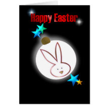 Happy Easter bunny rabbit easter eggs hare hoppy Cards