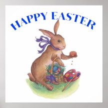 Happy easter bunny Your Poster 24x24"