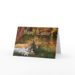 Happy Easter Card - Puppy and Fawn