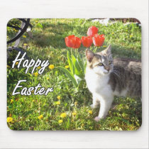 Happy Easter cat mousepad