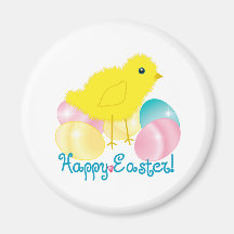 Happy Easter Chick Refrigerator Magnet